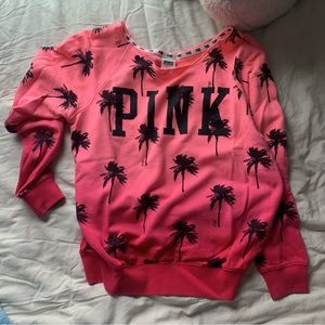 🌴🩷 PINK Gradient Palm Crewneck Sweatshirt 🩷🌴